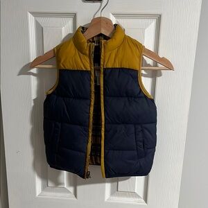 Navy and Mustard Puffer Vest